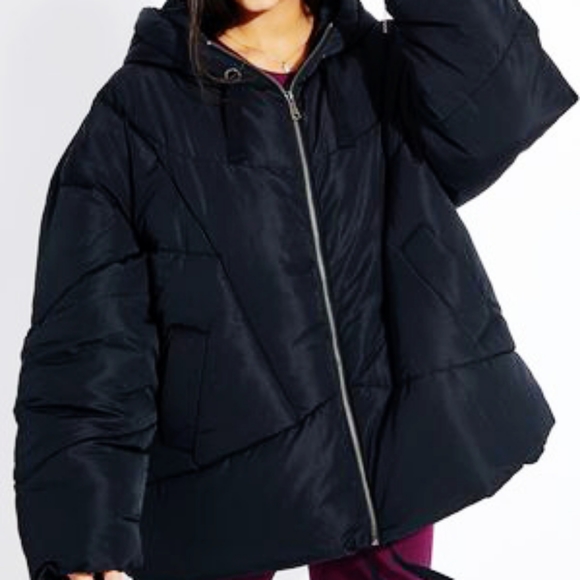 Free People Black Puffer Jacket - Picture 3 of 7